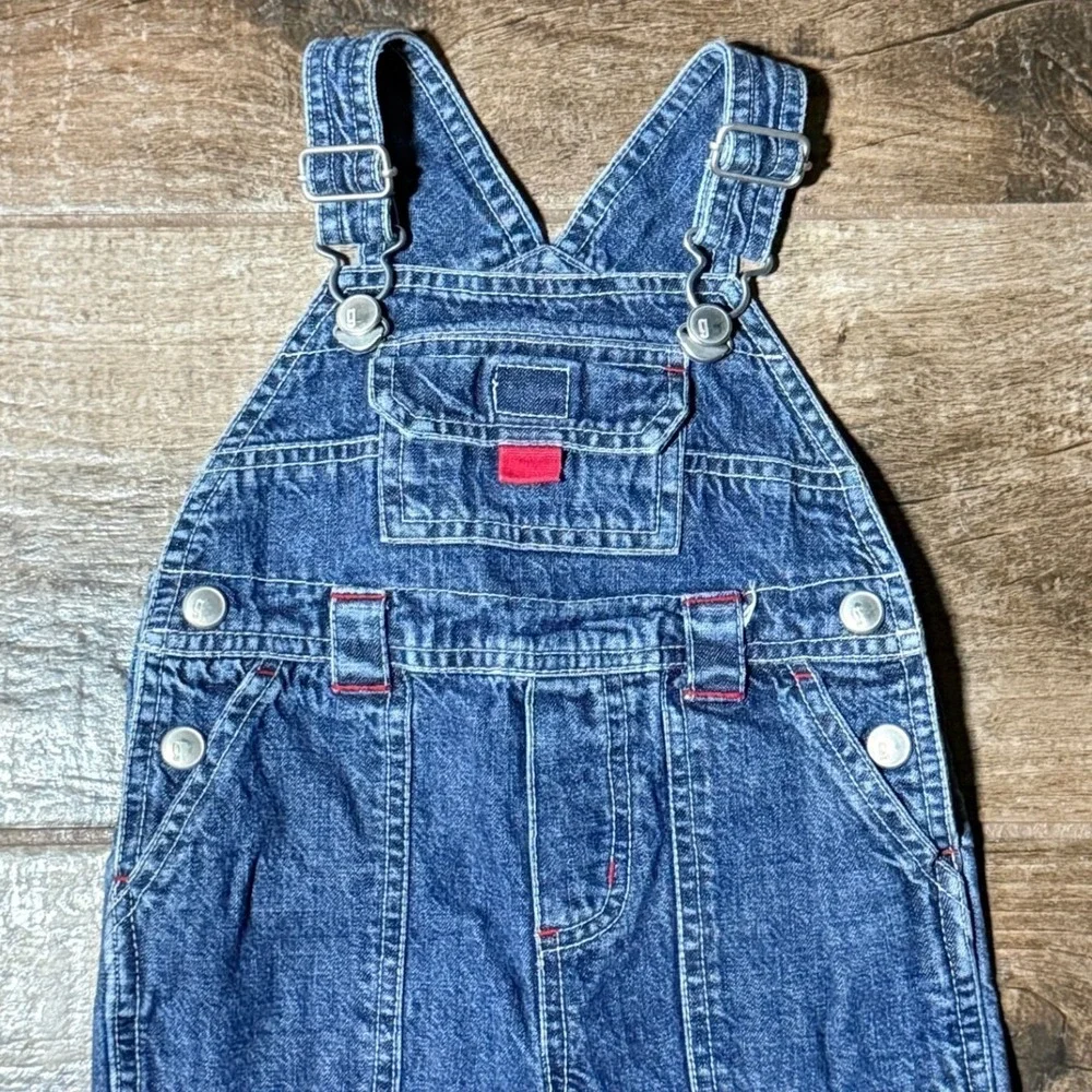 Gymboree Baby Vintage Y2K Blue Denim Bib Overalls, Medium Wash,‎ 3-6 mo